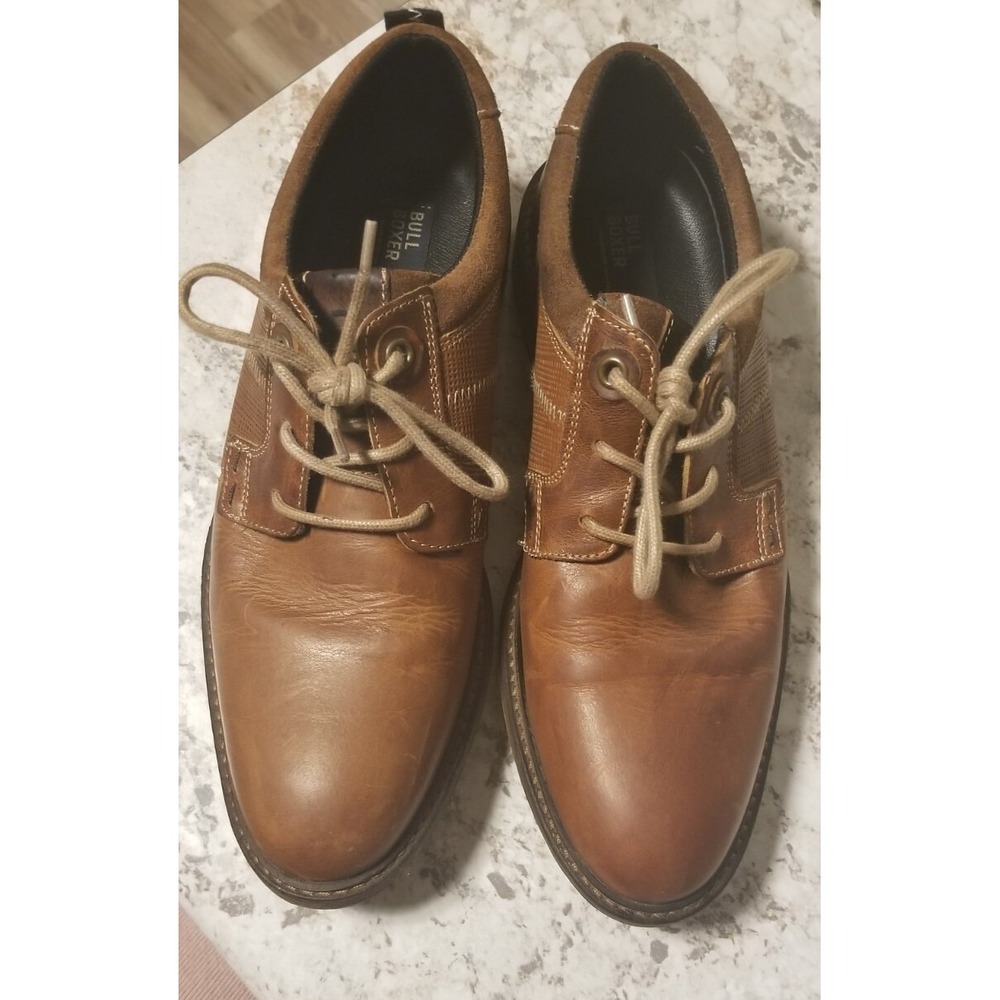 Bull Boxer Handcrafted Leather Oxford Mens Shoes Size US 8 EUR 41 Everson Brown